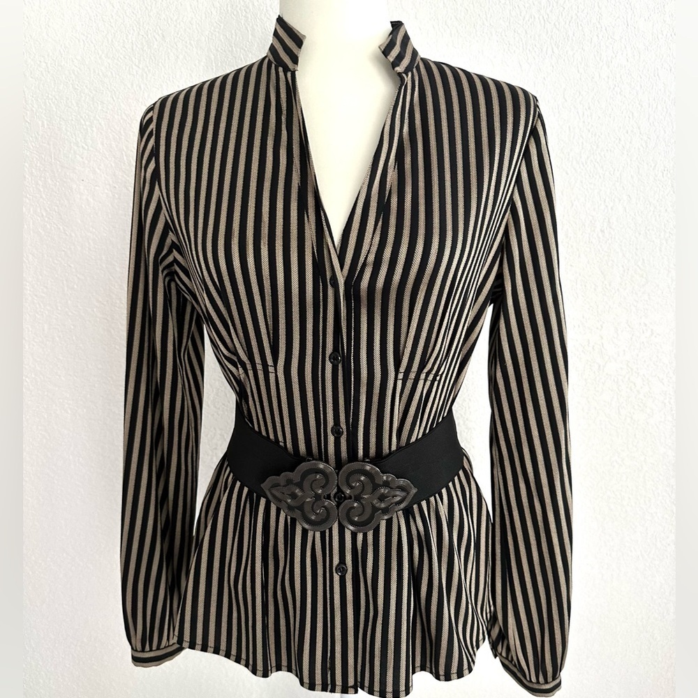 Alfani Black and Gold Blouse